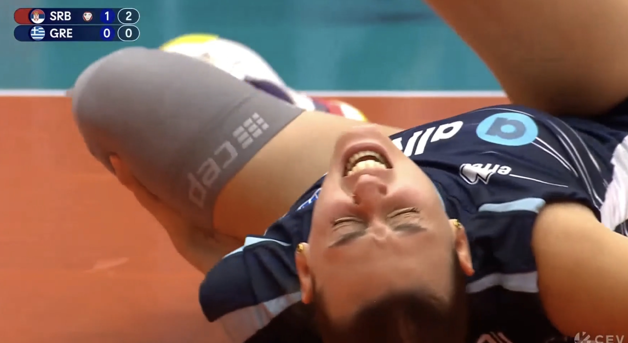 Greece Volleyball Player Suffers Devastating Injury and Gets Everybody Crying Inside the Arena